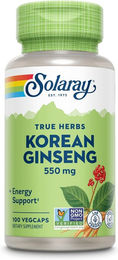 Solaray Ginseng Korean 550 mg Kapseln vegan ohne Zusatzstoffe 100 Stück – Bild 1 von 2