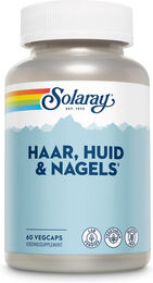 Solaray Haare Nägel und Haut Kapseln mit Zink Biotin und Selen vegetarisch glutenfrei für Erwachsene 60 Kapseln – Bild 1 von 1