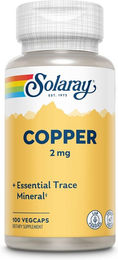 Solaray Kupfer 2 mg Kapseln vegan glutenfrei ohne Zusatzstoffe 100 Stück – Bild 1 von 2