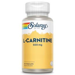 Solaray L-Carnitin 500 mg Kapseln 30 Stück vegan vegetarisch – Bild 1 von 2