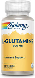 Solaray L-Glutamin 500 mg Kapseln vegan und vegetarisch ohne Zusatzstoffe 100 Stück – Bild 1 von 2