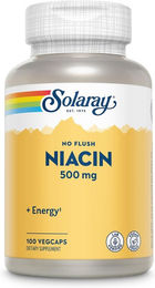 Solaray Niacin Vitamin B3 500 mg Kapseln vegan ohne Zusatzstoffe 100 Stück – Bild 1 von 2