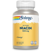 Produktbild von Solaray Niacin Vitamin B3 500 mg Kapseln vegan ohne Zusatzstoffe 100 Stück