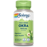 Produktbild von Solaray Okra 400 mg Kapseln vegan glutenfrei ohne Zusatzstoffe
