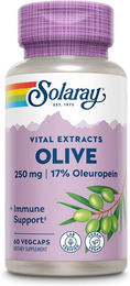 Solaray Olivenblattextrakt 250 mg Kapseln vegan ohne Zusatzstoffe 60 Stück – Bild 1 von 2