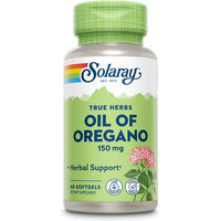 Produktbild von Solaray Oregano Öl Kapseln mit Carvacrol und Thymol vegan und glutenfrei 60 Kapseln