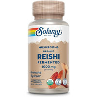 Produktbild von Solaray Reishi fermentiert Kapseln vegan ohne Zusatzstoffe 60 Stück