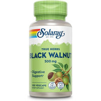 Produktbild von Solaray Schwarze Walnussschalen Kapseln Vegan ohne Zusatzstoffe 100 Stück