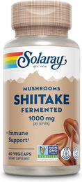 Solaray Shiitake fermentiert Kapseln mit Beta-Glucan vegan glutenfrei ohne Zusatzstoffe 60 Stück – Bild 1 von 2