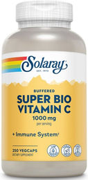 Solaray Super Bio C Vitamin C Kapseln mit Calciumascorbat gepuffert vegan und ohne Zusatzstoffe 250 Kapseln – Bild 1 von 1