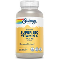 Produktbild von Solaray Super Bio C Vitamin C Kapseln mit Calciumascorbat gepuffert vegan und ohne Zusatzstoffe 250 Kapseln