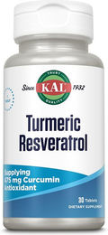 Solaray Turmeric Resveratrol Tabletten mit standardisiertem Extrakt ohne Zusatzstoffe 30 Stück – Bild 1 von 4