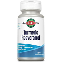 Produktbild von Solaray Turmeric Resveratrol Tabletten mit standardisiertem Extrakt ohne Zusatzstoffe 30 Stück