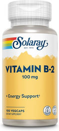 Solaray Vitamin B2 100 mg Kapseln vegan ohne Zusatzstoffe für Sportler sowie Schwangere und Stillende – Bild 1 von 1