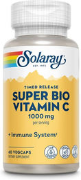 Solaray Vitamin C 1000 mg Kapseln mit Acerola und Hagebutte vegan ohne Zusatzstoffe 60 Stück – Bild 1 von 2