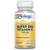 Produktbild von Solaray Vitamin C 1000 mg Kapseln mit Acerola und Hagebutte vegan ohne Zusatzstoffe 60 Stück