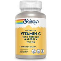 Produktbild von Solaray Vitamin C 1000 mg mit Acerola und Hagebutte vegan ohne Zusatzstoffe Tabletten