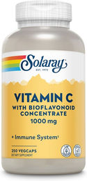 Solaray Vitamin C 1000 mit Acerola und Hagebutte vegan Kapseln 250 Stück – Bild 1 von 2