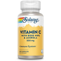Produktbild von Solaray Vitamin C 500 mg mit Acerola und Hagebutte vegan Kapseln 100 Stück