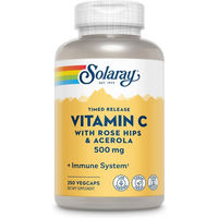 Produktbild von Solaray Vitamin C 500 mg mit Acerola und Hagebutte vegan Kapseln 250 Stück