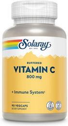 Solaray Vitamin C Calciumascorbat gepuffert 800 mg Kapseln vegan ohne Zusatzstoffe – Bild 1 von 2