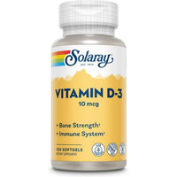 Produktbild von Solaray Vitamin D3 400 IE Kapseln 120 Stück glutenfrei und ohne Zusatzstoffe
