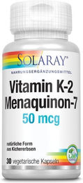 Solaray Vitamin K2 MK-7 50 µg Kapseln vegan und glutenfrei 30 Stück – Bild 1 von 1
