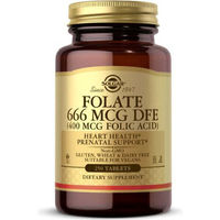 Produktbild von Solgar Folsäure Tabletten mit 400 mcg Folsäure für Frauen, Schwangere und Stillende, 250 Tabletten