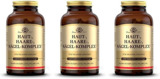 SOLGAR Haut- Haare- Nägelkomplex mit Zink Biotin und Selen 360 Tabletten – Bild 1 von 3