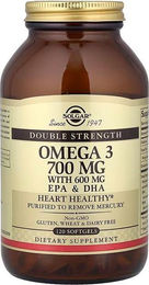 Solgar Omega-3 mit doppelter Stärke 700 mg 120 Weichkapseln – Bild 1 von 2