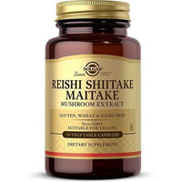 Produktbild von Solgar Reishi Shiitake Maitake Pilzextrakt Kapseln vegan und bio