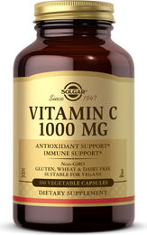 Solgar Vitamin C 1000 mg Ascorbinsäure pflanzliche Kapseln 100 Stück – Bild 1 von 2