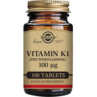 Produktbild von Solgar Vitamin K1 100 mcg Tabletten vegan vegetarisch glutenfrei laktosefrei 100 Stück