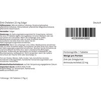 Produktbild von Solgar Zink Bisglycinat 22 mg Tabletten 100 Stück