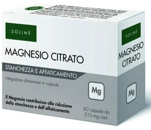 Solime Magnesiumcitrat-Dibasisches Salz Vegan und Glutenfrei 60 Kapseln – Bild 1 von 1