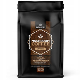 SolveLabs Pilz-Kaffee mit Chaga und Ashwagandha Pulver ohne Zusatzstoffe 330g – Bild 1 von 1