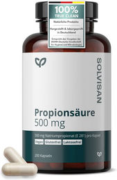 SOLVISAN Propionsäure 500 mg Kapseln vegan laktosefrei glutenfrei ohne Zusatzstoffe – Bild 1 von 2