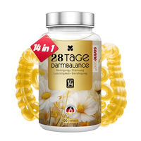 Produktbild von Sonnesee 28 Tage Darmbalance Nahrungsergänzung mit Flohsamenschalen, Inulin, L-Glutamin, Bakterienkulturen und Vitamin D3, 90 Kapseln, vegan, glutenfrei