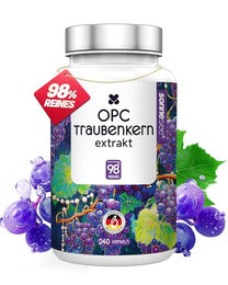 Sonnesee OPC Traubenkernextrakt hochdosiert – 240 Kapseln – vegan und ohne Zusatzstoffe – Bild 1 von 4