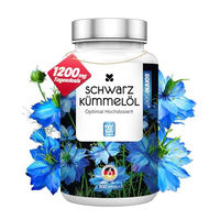 Produktbild von SonneSee Schwarzkümmelöl Kapseln 300 Stück glutenfrei laktosefrei und ohne Zusatzstoffe