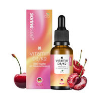 Produktbild von sonnesee Vitamin D3/K2 Tropfen mit 25 µg D3 und 20 µg K2 MK7 – 1700 Tropfen (50 ml) – Vegan und laktosefrei