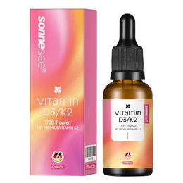 SonneSee Vitamin D3 und K2 Tropfen mit Flechten – 1700 Tropfen (50 ml) – Vegan und laktosefrei – Bild 1 von 3