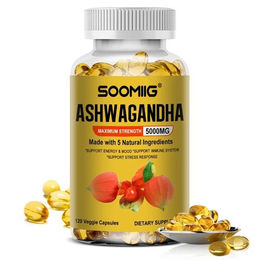 soomiig Ashwagandha 5000 mg Nahrungsergänzungsmittel 120 Kapseln – Bild 1 von 4