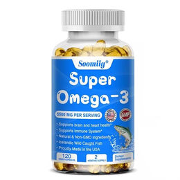 soomiig Omega 3 Fish Oil 5500mg Kapseln für Erwachsene 120 Stück – Bild 1 von 3