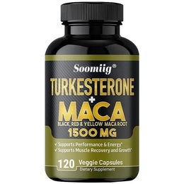 soomiig Turkesterone und Maca 1500 mg Kapseln 120 Stück – Bild 1 von 4