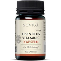 Produktbild von sovita Eisen Plus Vitamin C Kapseln mit Eisengluconat vegan 150 Stück
