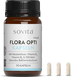 sovita Flora Opti Kapseln mit 100 Mrd. KBE Probiotika und Vitaminen – Bild 1 von 2
