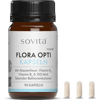 Produktbild von sovita Flora Opti Kapseln mit 100 Mrd. KBE Probiotika und Vitaminen