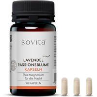 Produktbild von sovita Lavendel Passionsblume Kombipräparat Kapseln vegan ohne Zusatzstoffe