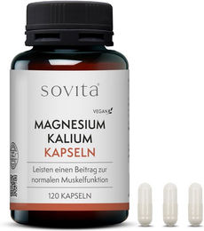 Sovita Magnesium Kalium Mineralstoff-Komplex Kapseln vegan 120 Stück – Bild 1 von 2